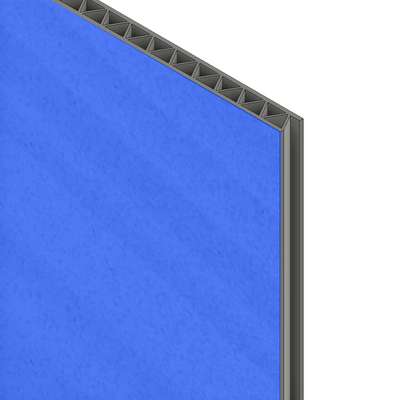 MODULAR SOLUTIONS PANELING<br>ALUMINUM PANEL WITH A CORRUGATED PLASTIC CORE 6MM BLUE (4' X 8')